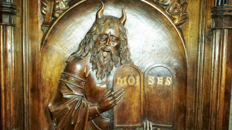 Moses with horns 